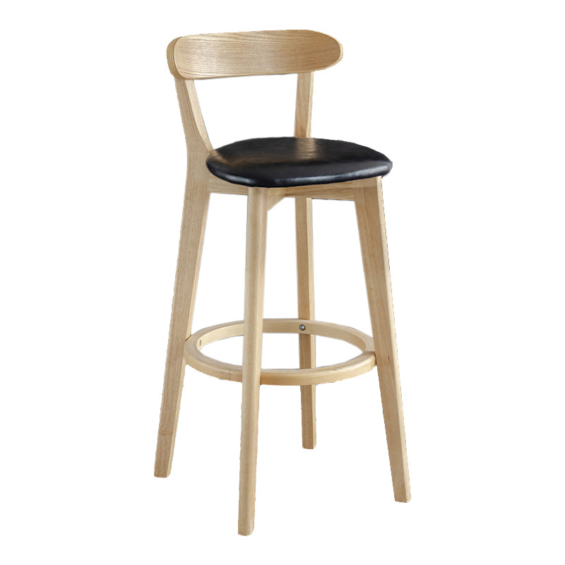 Scandinavian Matte Finish Upholstered Bar Stools Living Room Footrest Stool