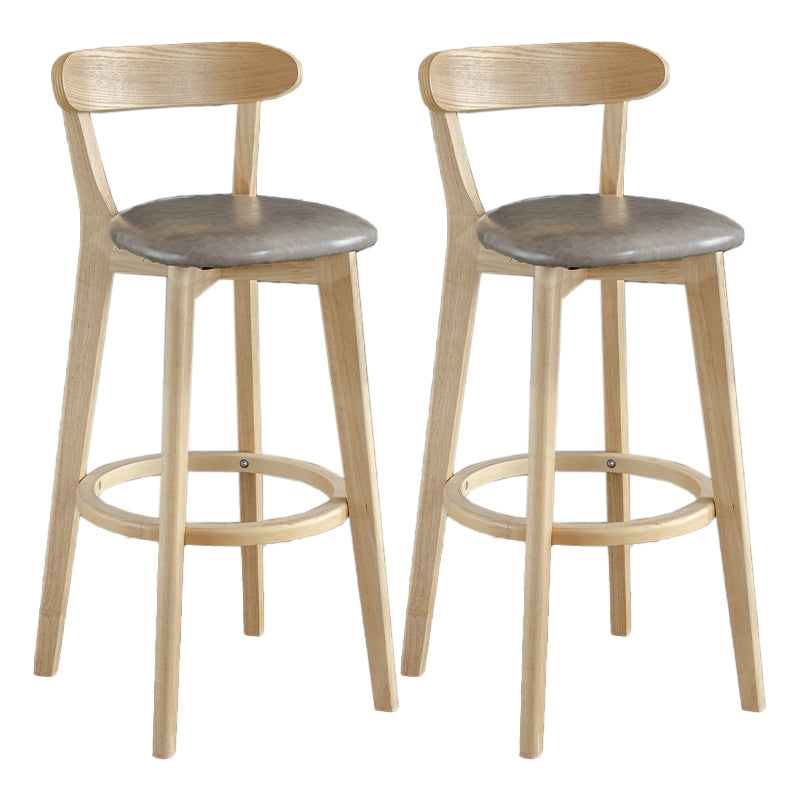 Scandinavian Matte Finish Upholstered Bar Stools Living Room Footrest Stool