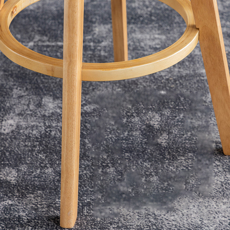 Scandinavian Matte Finish Upholstered Bar Stools Living Room Footrest Stool