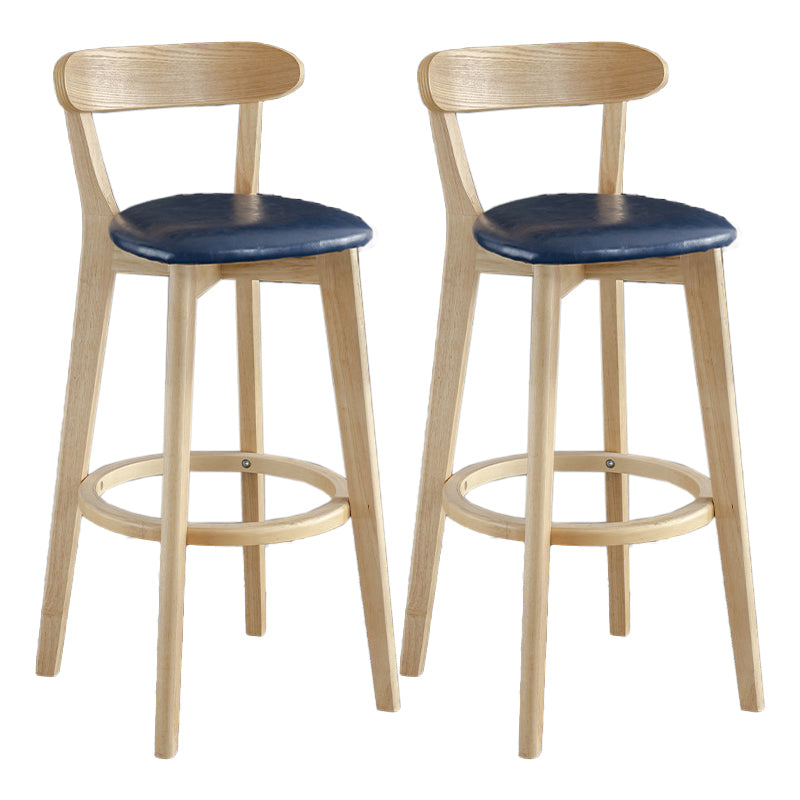 Scandinavian Matte Finish Upholstered Bar Stools Living Room Footrest Stool