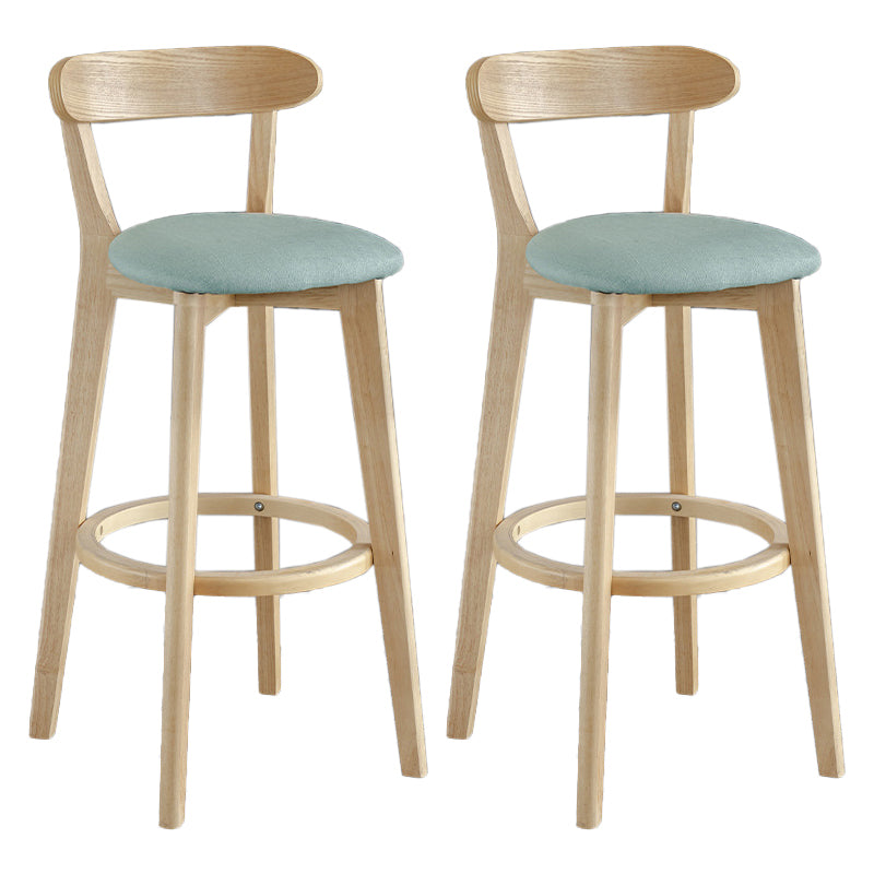 Scandinavian Matte Finish Upholstered Bar Stools Living Room Footrest Stool