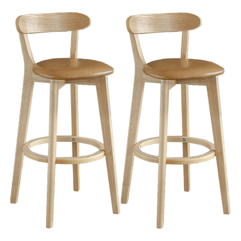 Scandinavian Matte Finish Upholstered Bar Stools Living Room Footrest Stool