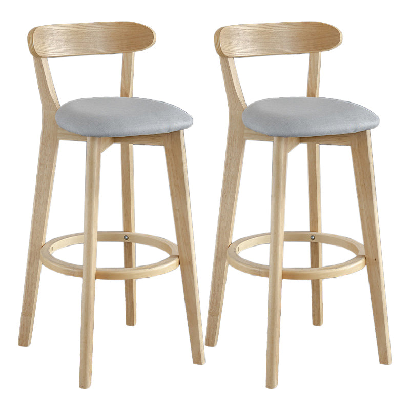 Scandinavian Matte Finish Upholstered Bar Stools Living Room Footrest Stool