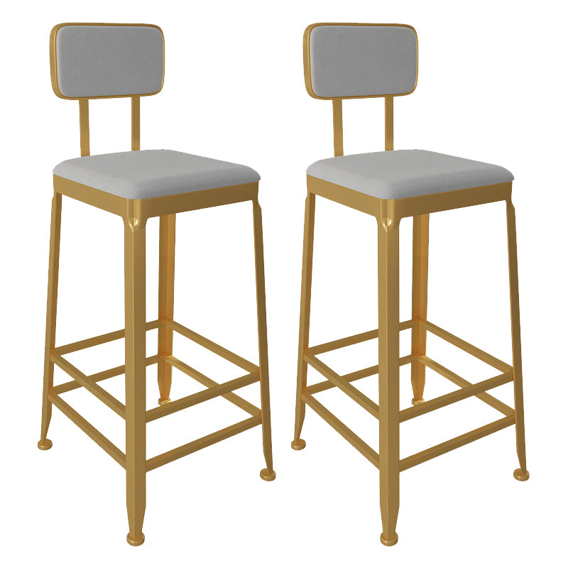 Glam Low Back Living Room Stool Matte Finish Velvet Counter Stool