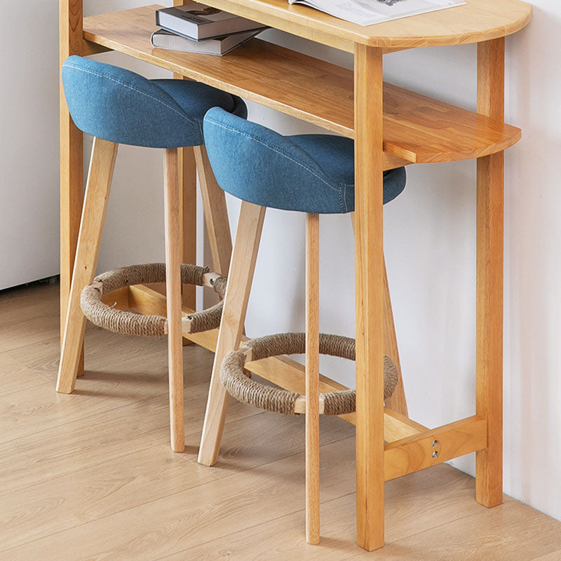 Scandinavian Restaurant Footrest Stool Matte Finish Upholstered Bar Stools