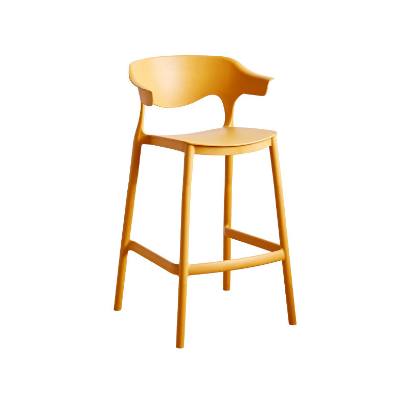 Scandinavian Stackable Milk Tea Shop Stool Matte Finish Plastic Barstool
