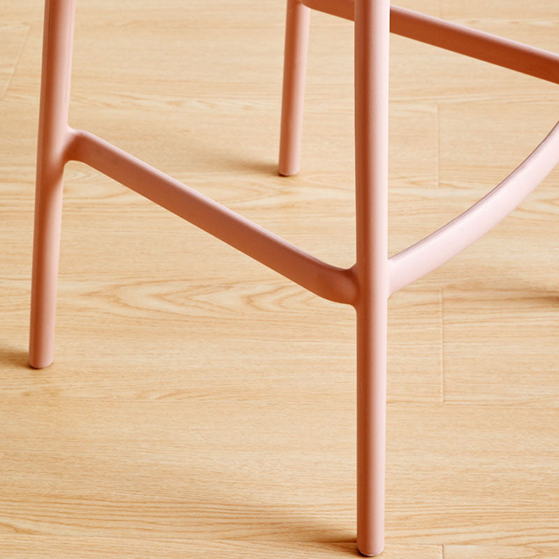 Scandinavian Stackable Milk Tea Shop Stool Matte Finish Plastic Barstool