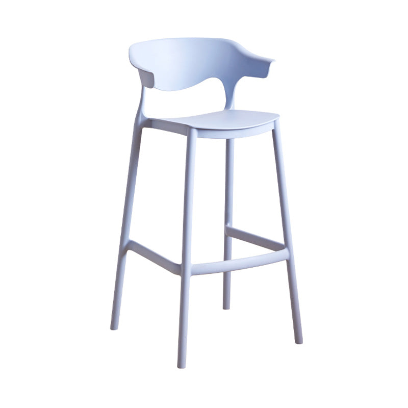 Scandinavian Stackable Milk Tea Shop Stool Matte Finish Plastic Barstool