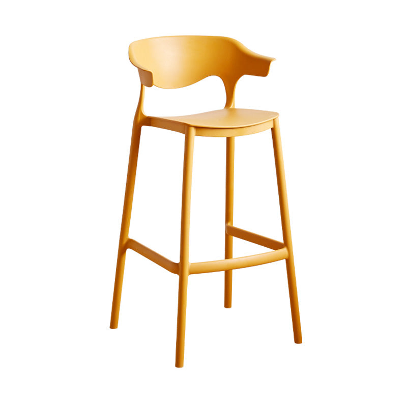 Scandinavian Stackable Milk Tea Shop Stool Matte Finish Plastic Barstool