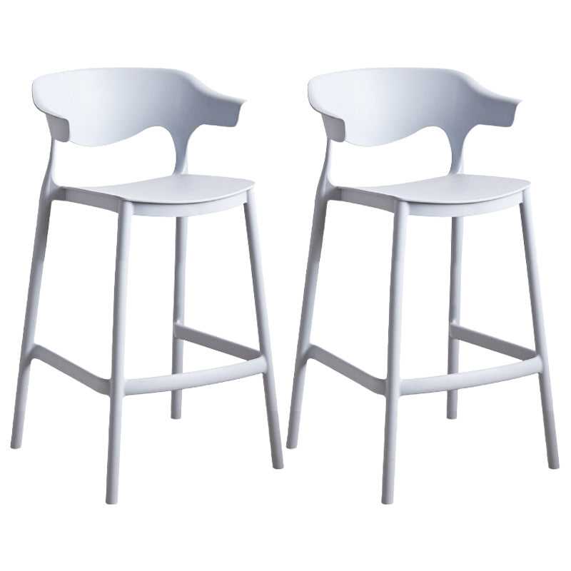 Scandinavian Stackable Milk Tea Shop Stool Matte Finish Plastic Barstool