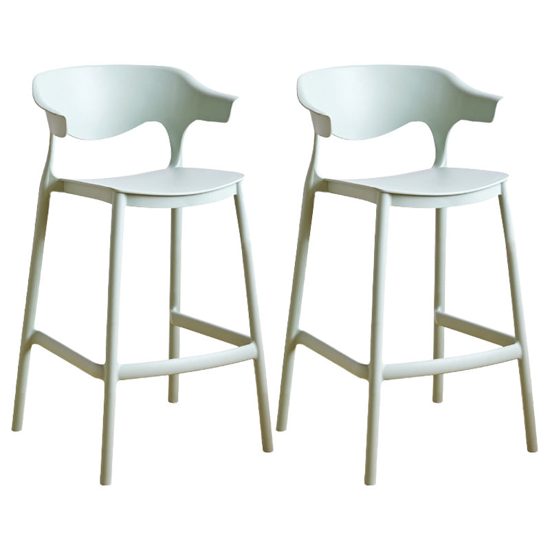 Scandinavian Stackable Milk Tea Shop Stool Matte Finish Plastic Barstool