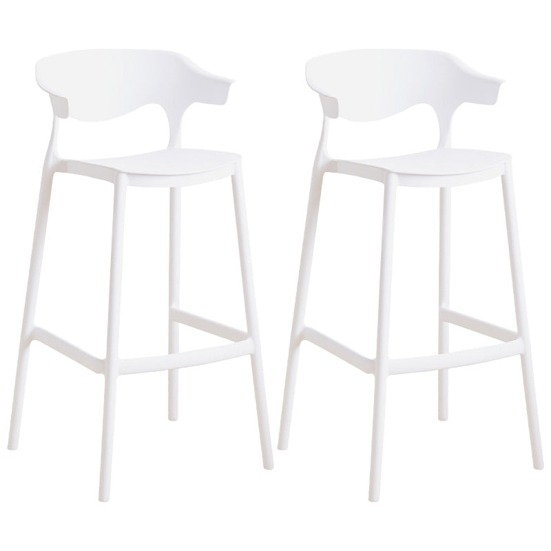 Scandinavian Stackable Milk Tea Shop Stool Matte Finish Plastic Barstool