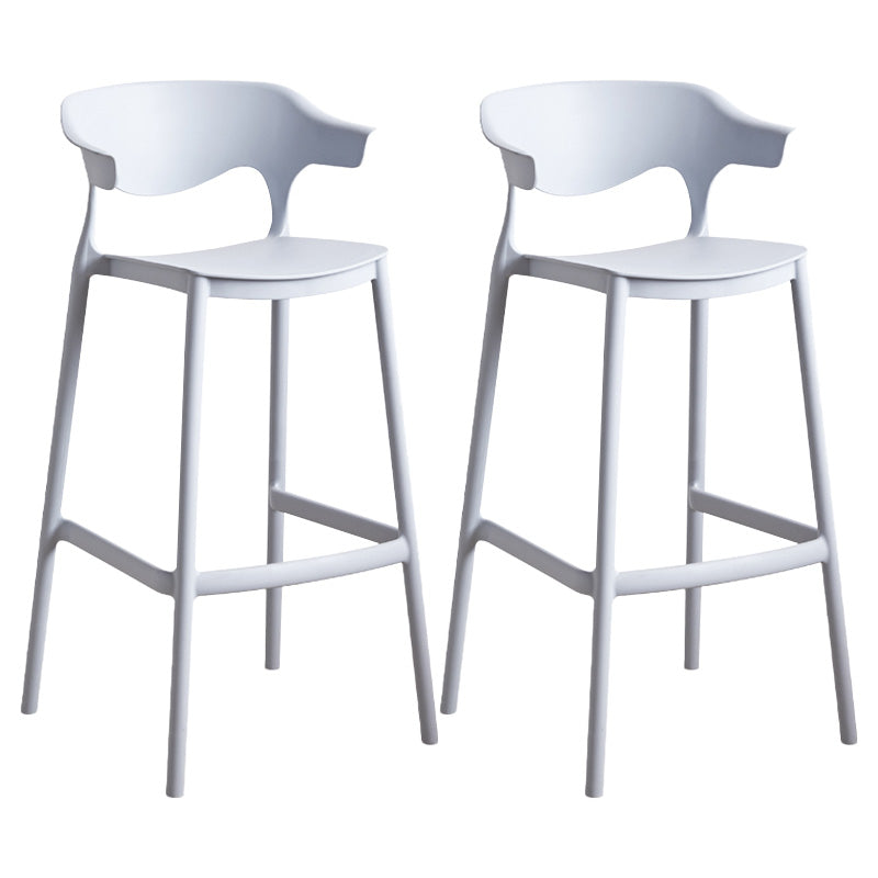 Scandinavian Stackable Milk Tea Shop Stool Matte Finish Plastic Barstool