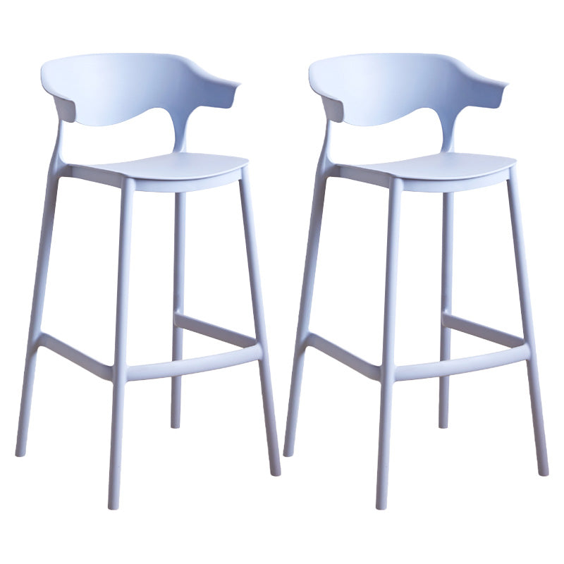 Scandinavian Stackable Milk Tea Shop Stool Matte Finish Plastic Barstool