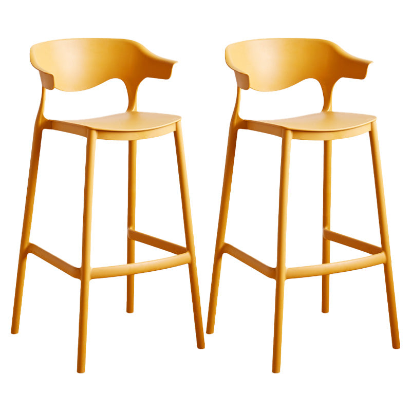 Scandinavian Stackable Milk Tea Shop Stool Matte Finish Plastic Barstool