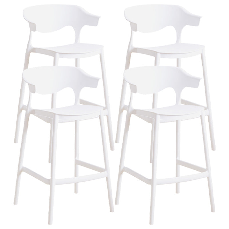Scandinavian Stackable Milk Tea Shop Stool Matte Finish Plastic Barstool