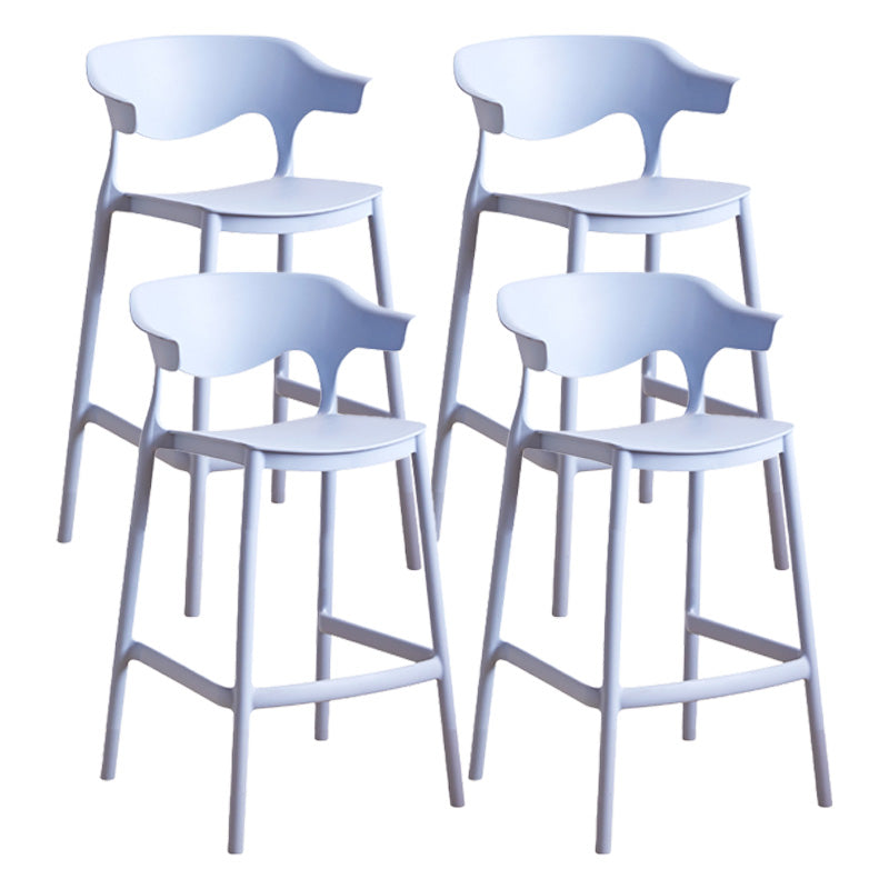 Scandinavian Stackable Milk Tea Shop Stool Matte Finish Plastic Barstool