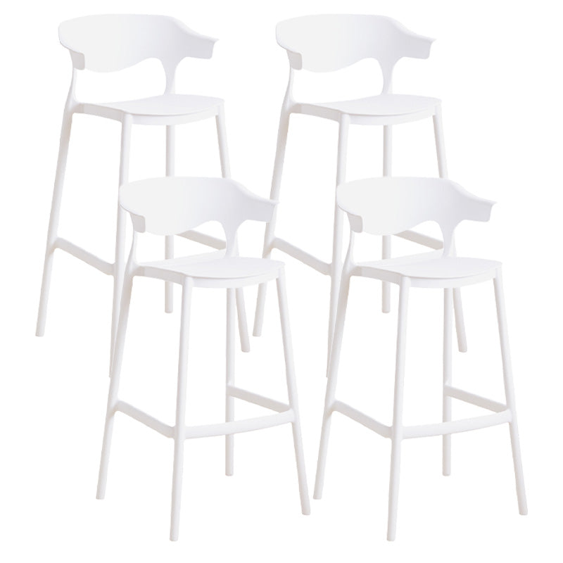 Scandinavian Stackable Milk Tea Shop Stool Matte Finish Plastic Barstool