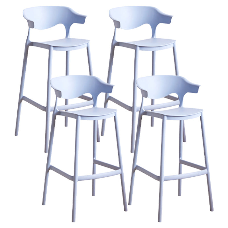 Scandinavian Stackable Milk Tea Shop Stool Matte Finish Plastic Barstool