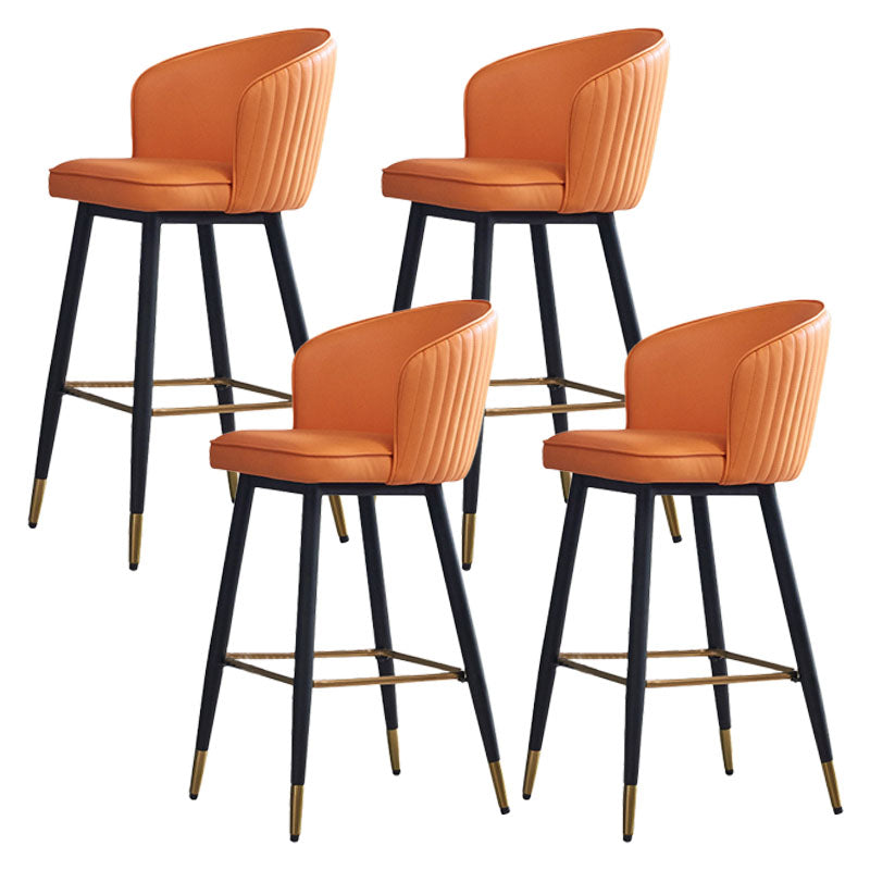 Scandinavian Footrest Home Stool Matte Finish Upholstered Bar Stools