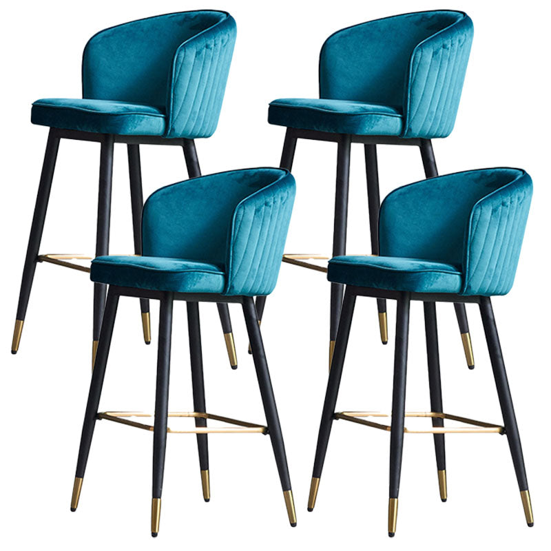 Scandinavian Footrest Home Stool Matte Finish Upholstered Bar Stools