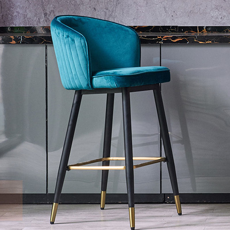 Scandinavian Footrest Home Stool Matte Finish Upholstered Bar Stools