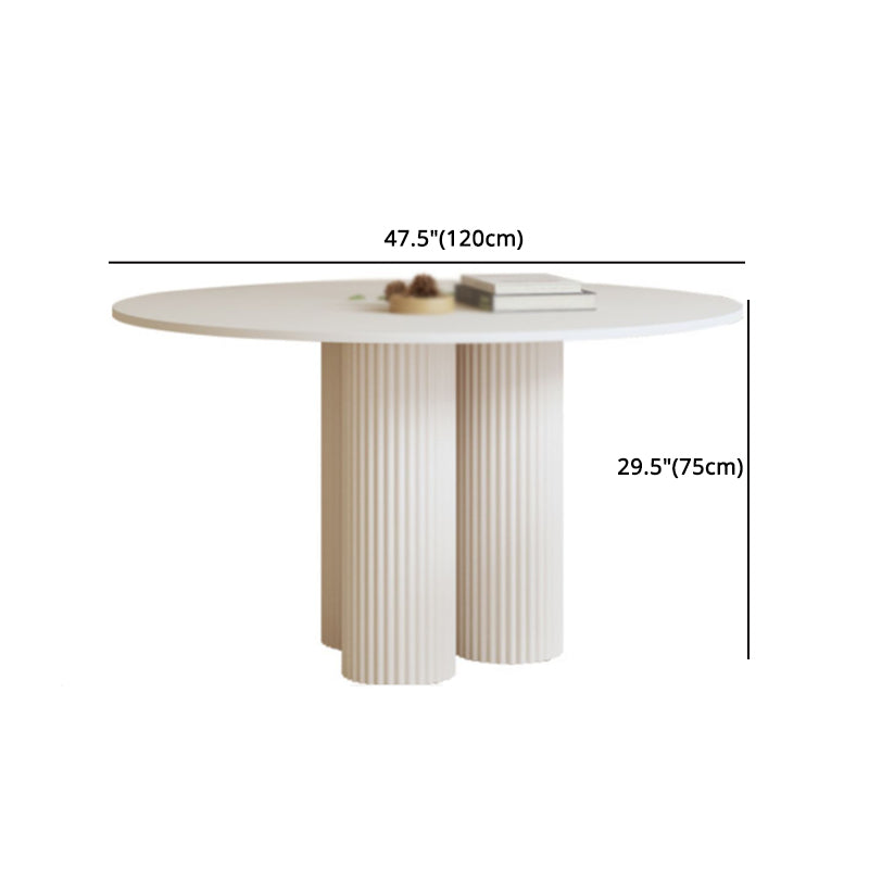 Modern 1/2/5 Pieces Dining Set Round Stone Dining Table for Dining Room