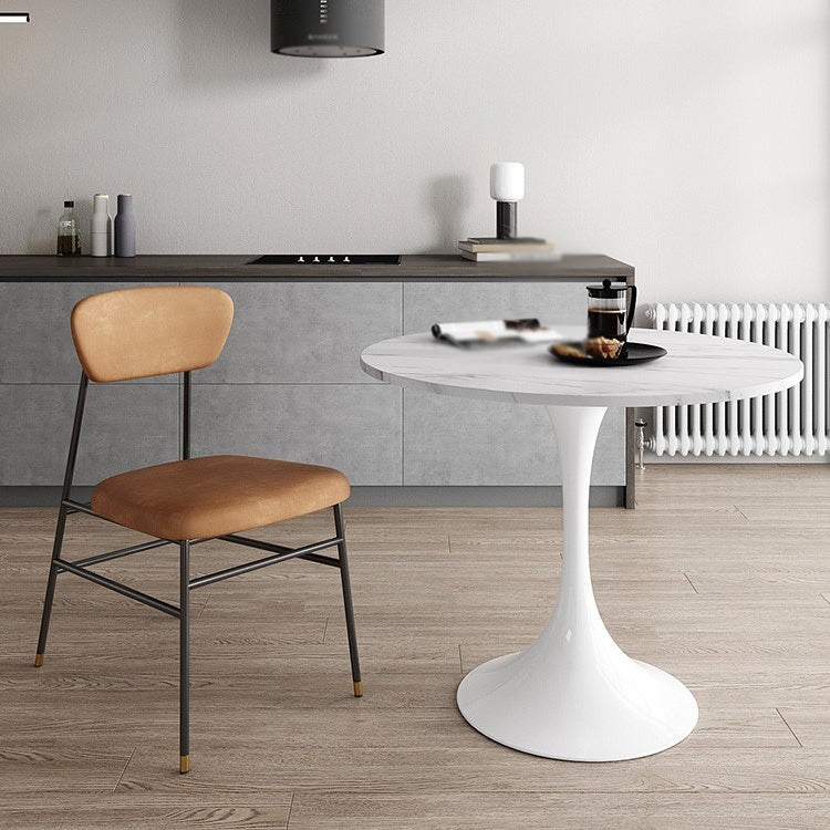 Modern 1/2/3/5 Pieces Dining Set Round Stone Dining Table for Kitchen