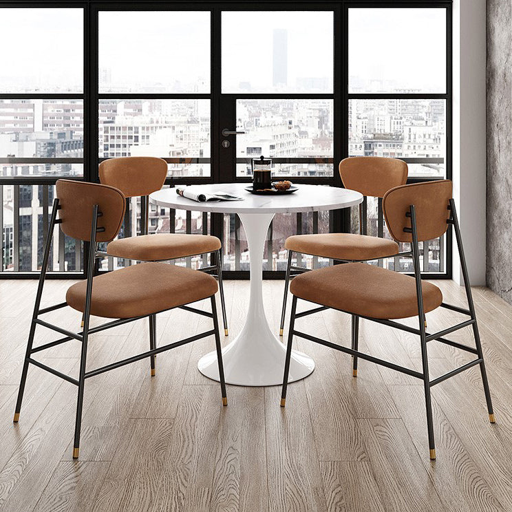 Modern 1/2/3/5 Pieces Dining Set Round Stone Dining Table for Kitchen