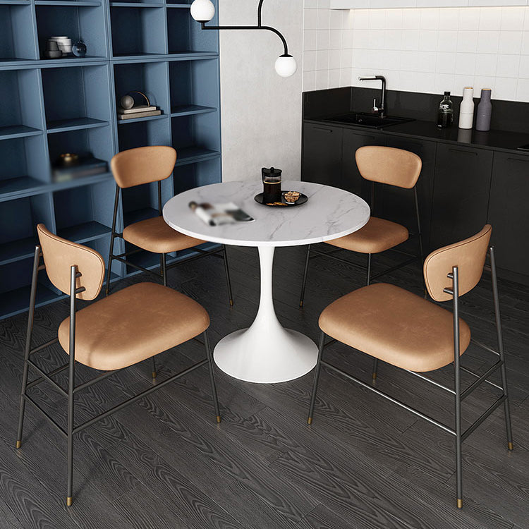 Modern 1/2/3/5 Pieces Dining Set Round Stone Dining Table for Kitchen