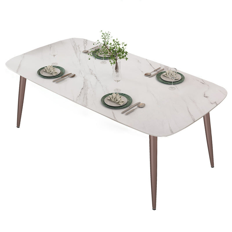 1/2/5/7 Pcs White Sintered Stone Dining Room Set Table Furniture Set for Home