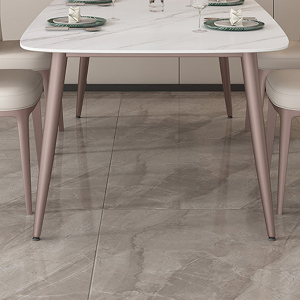 1/2/5/7 Pcs White Sintered Stone Dining Room Set Table Furniture Set for Home