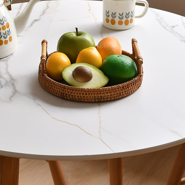 Modern 1/2/3/5 Pieces Dining Set Round Stone Dining Table for Dining Room