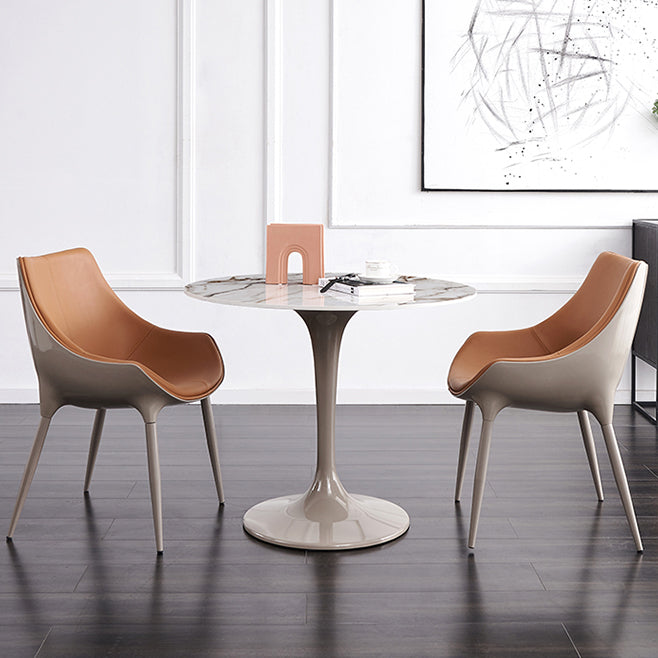 Modern 1/2/3 Pieces Dining Set Round Sintered Stone Dining Table Set
