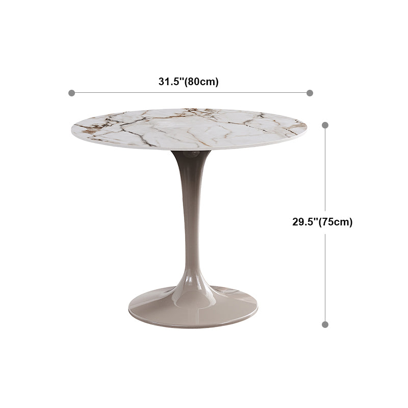 Modern 1/2/3 Pieces Dining Set Round Sintered Stone Dining Table Set
