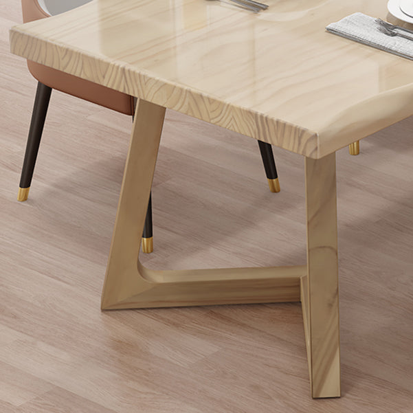Modern 1/5/6 Pieces Dining Set Rectangle Pine Wood Dining Table for Dining Room