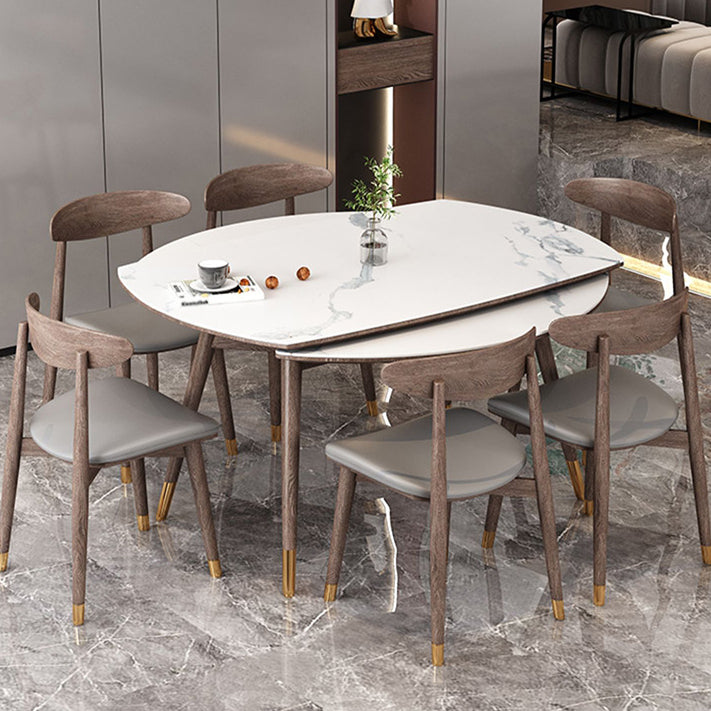 1/4/7 Pcs Table Furniture Set Dining Table Set with Sintered Stone Top for Home