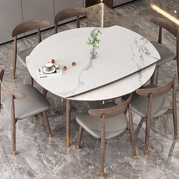 1/4/7 Pcs Table Furniture Set Dining Table Set with Sintered Stone Top for Home