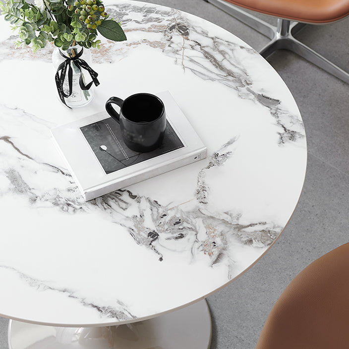 Modern 1/2/3/4/5 Pieces Dining Set Round Sintered Stone Dining Table Set
