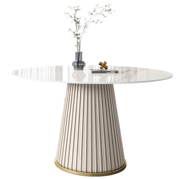 1/2/4/7 Pcs White Dining Table Set with Sintered Stone Top Table Furniture Set