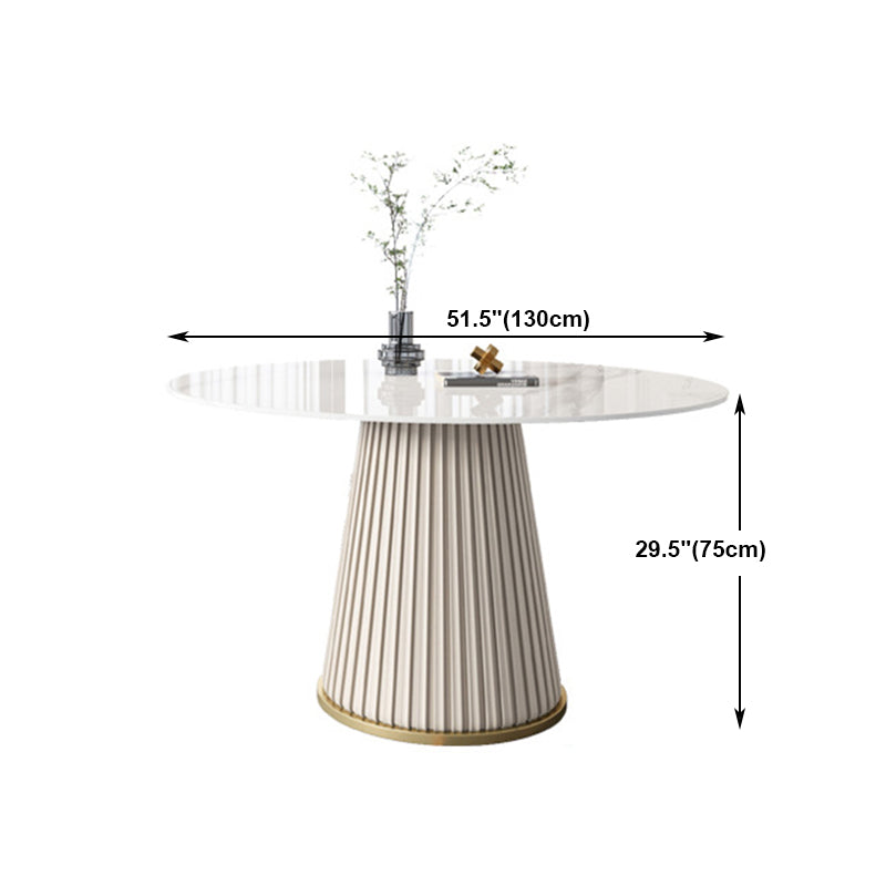 1/2/4/7 Pcs White Dining Table Set with Sintered Stone Top Table Furniture Set