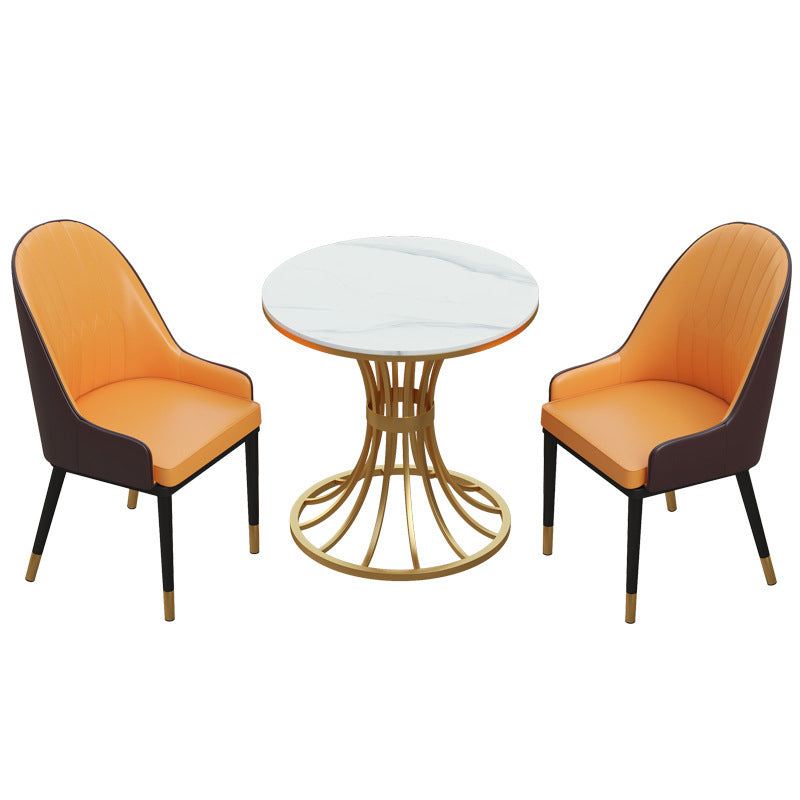 Glam 1/2/3/4/5 Pieces Dining Set Sintered Stone Dining Table Set for Dining Areas