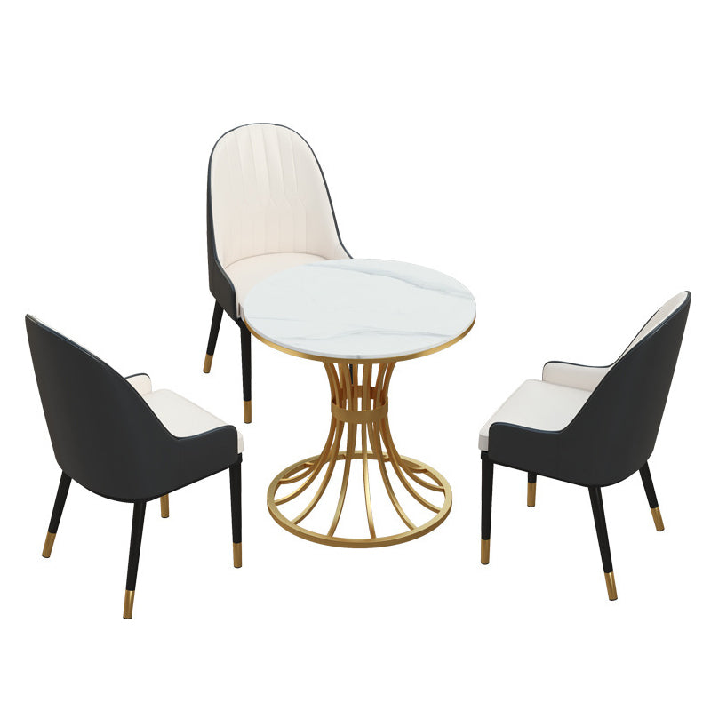 Glam 1/2/3/4/5 Pieces Dining Set Sintered Stone Dining Table Set for Dining Areas