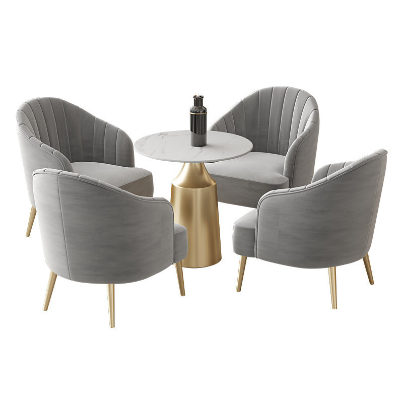 Glam 1/3/5 Pieces Dining Room Set Sintered Stone Dining Table