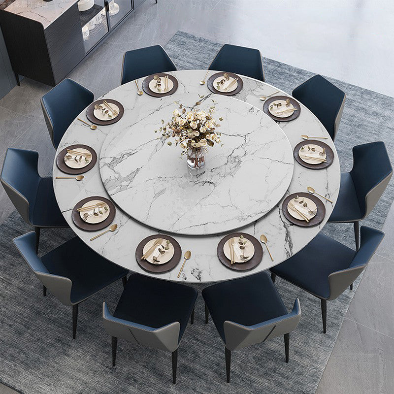 Modern 1/4/7/9/11 Pieces Dining Set Round Sintered Stone Dining Table Set