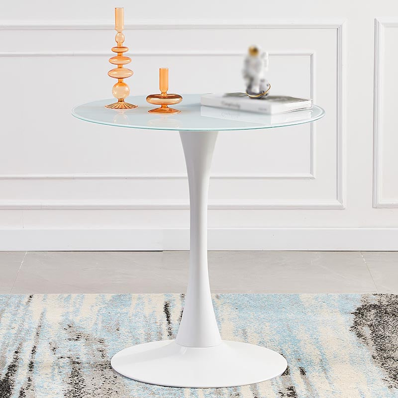 Minimalism Style Round Top Restaurant Table Metal Base Dining Table