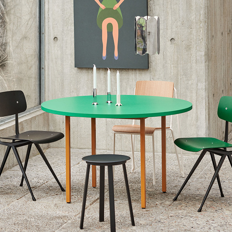 Modern Round Top Dinette Table Metal Base Dining Table for Coffee Shop