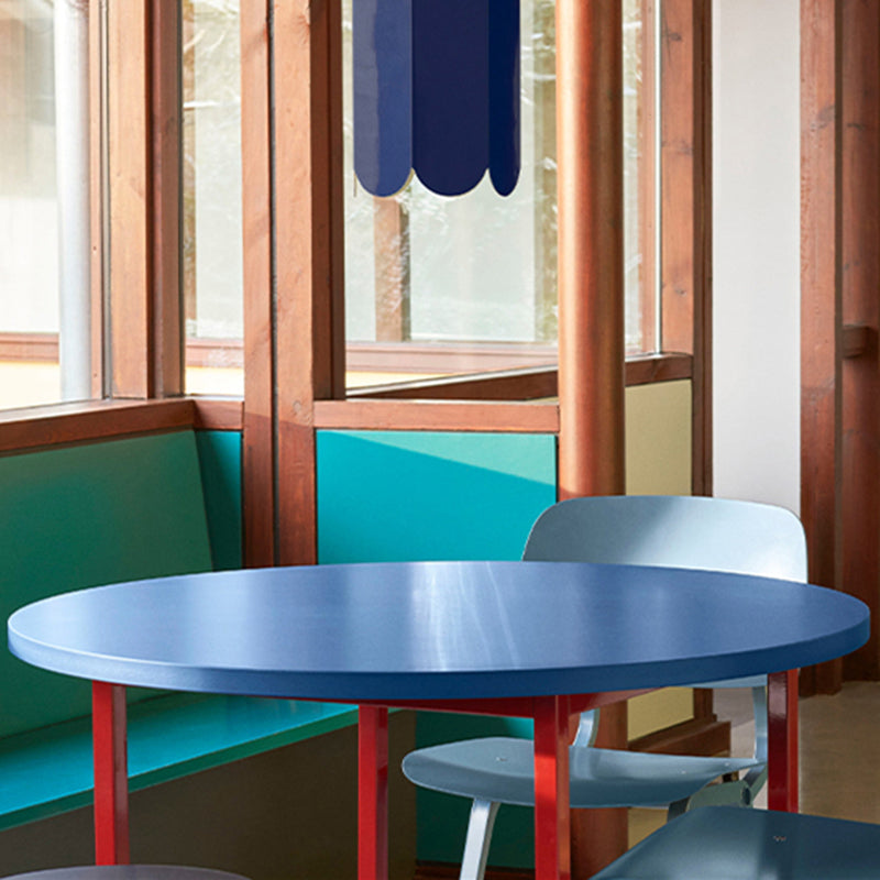 Modern Round Top Dinette Table Metal Base Dining Table for Coffee Shop