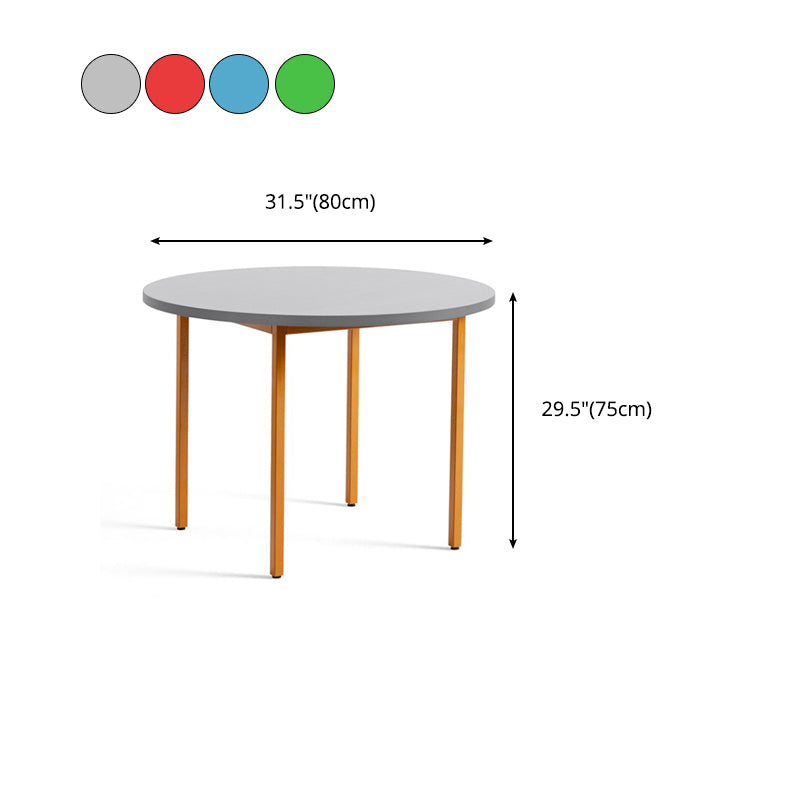 Modern Round Top Dinette Table Metal Base Dining Table for Coffee Shop