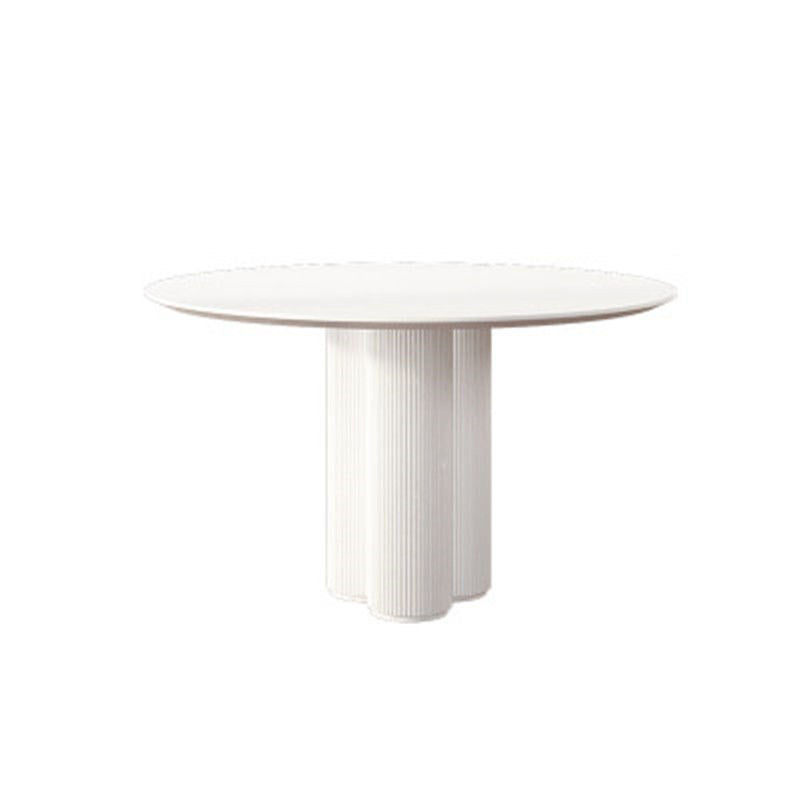 Modern Round Top Dinette Table Solid Wood Base Dining Table for Restaurant